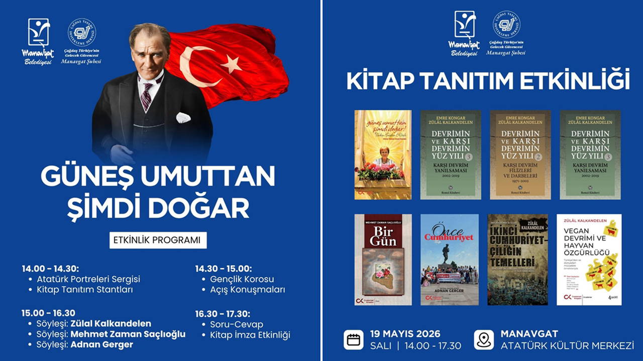 Manavgat’ta 19 Mayıs Etkinliği: Zülal Kalkandelen ‘Cumhuriyet ve Laiklik’ Üzerine Konuşacak